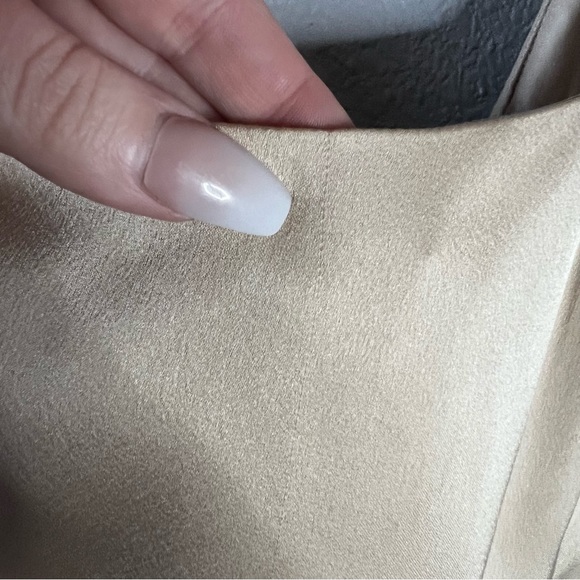 Show me your Mumu Gold Claire Satin Midi Dress Medium - Picture 6 of 9